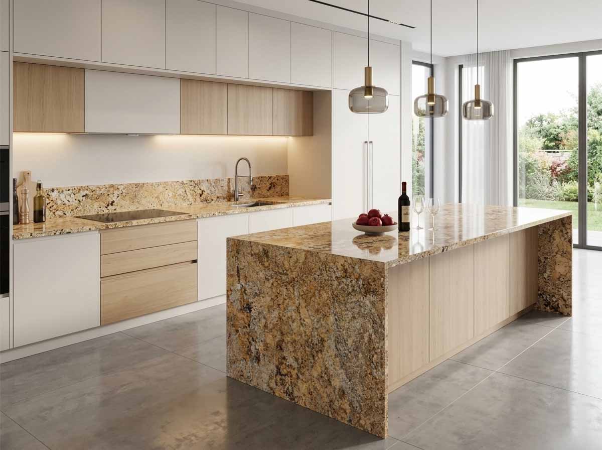 đá granite làm mặt bếp cao cấp