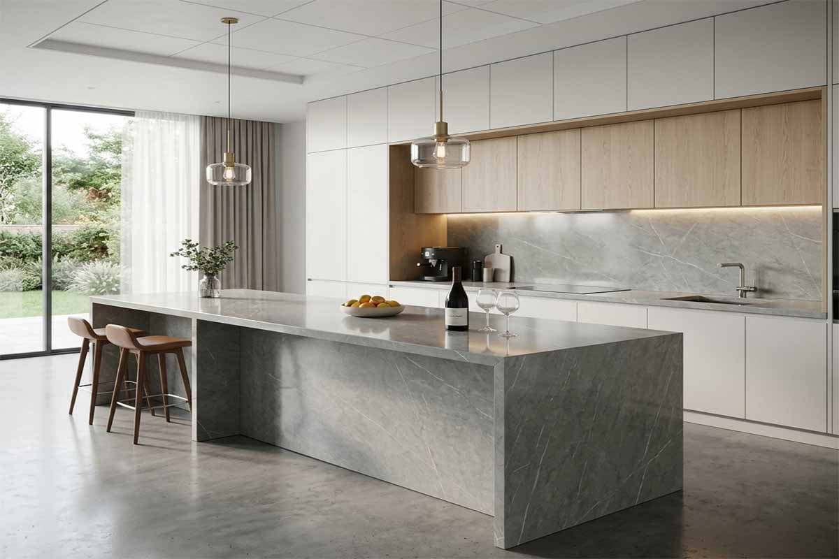 đá nhân tạo làm bếp hiện đại