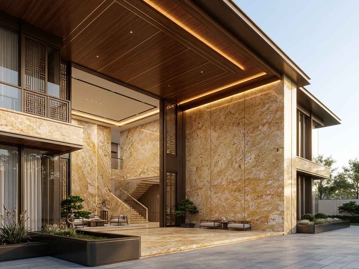ứng dụng đá ốp mặt tiền 3
