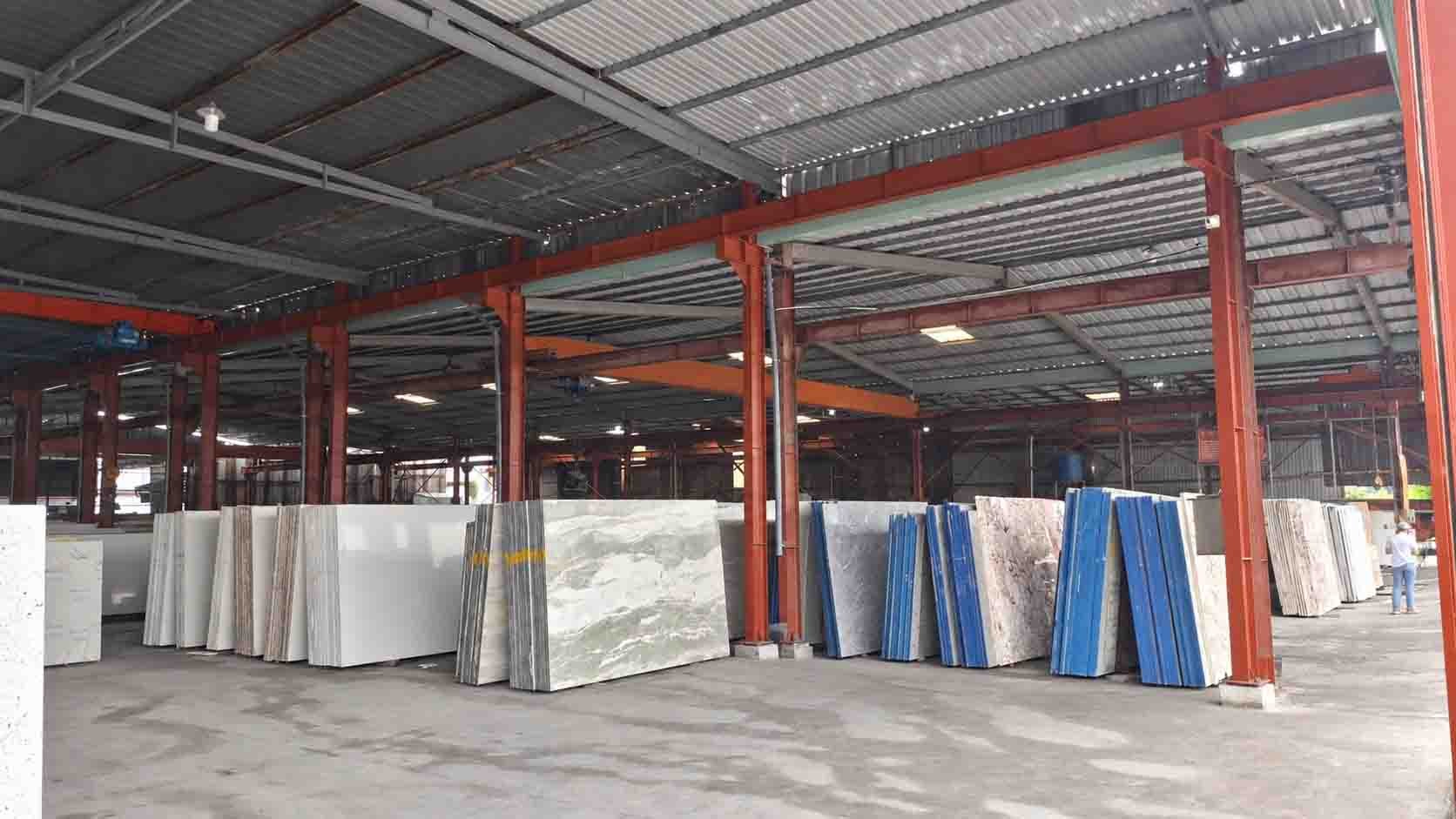 da dạng các loại đá granite, marble, xuyên sáng, nhân tạo tại kho